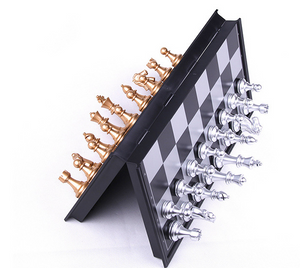 Medieval Chess Set With High Quality Chessboard 32 Gold Silver Chess Pieces Magnetic Board Game Chess Figure Sets szachy Checker