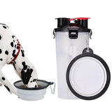 2-in-1 Dog Water/Food Bottle With Collapsible Bowls