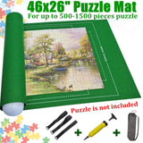 Puzzles Mat Jigsaw Roll Felt Mat Play mat Puzzles Blanket For Up to 1500 Pieces Puzzle Accessories Portable Travel Storage bag