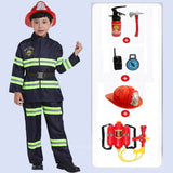 Fireman Kids Uniform Car Tent Sam Cosplay Children Luxury Firefighter Water Gun 6Pcs Toys Set Boy Girl Halloween Costume Gift