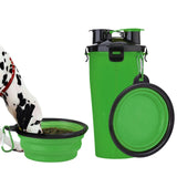 2-in-1 Dog Water/Food Bottle With Collapsible Bowls