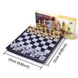 Medieval Chess Set With High Quality Chessboard 32 Gold Silver Chess Pieces Magnetic Board Game Chess Figure Sets szachy Checker