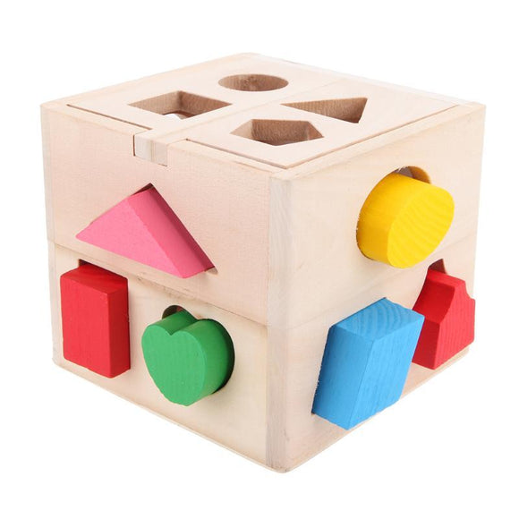 Shapes Sorting Wooden Cube