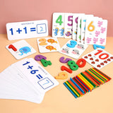 1 Set Wooden Number Or Alphabet Plus Learning Cards